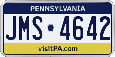 PA license plate JMS4642
