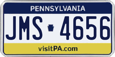PA license plate JMS4656
