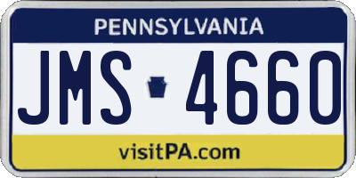 PA license plate JMS4660