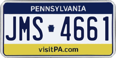 PA license plate JMS4661