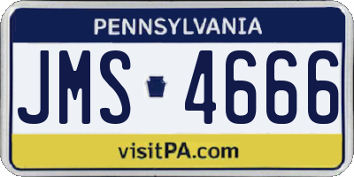 PA license plate JMS4666