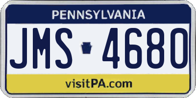 PA license plate JMS4680