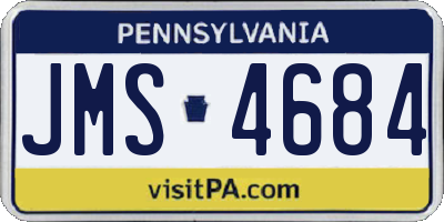 PA license plate JMS4684