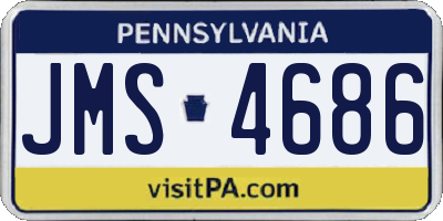 PA license plate JMS4686