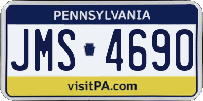 PA license plate JMS4690