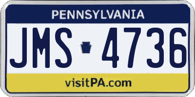 PA license plate JMS4736