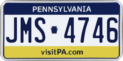 PA license plate JMS4746