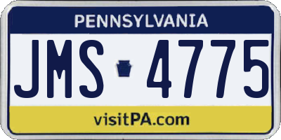 PA license plate JMS4775