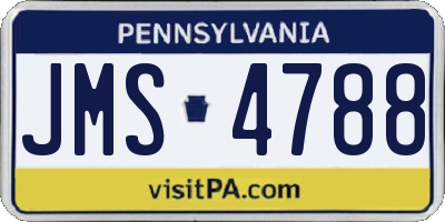 PA license plate JMS4788