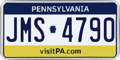 PA license plate JMS4790