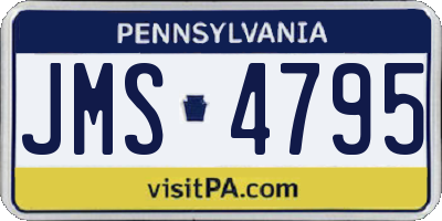 PA license plate JMS4795
