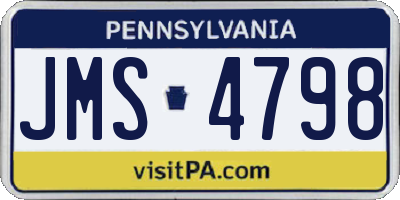 PA license plate JMS4798