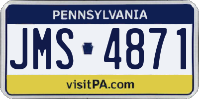 PA license plate JMS4871