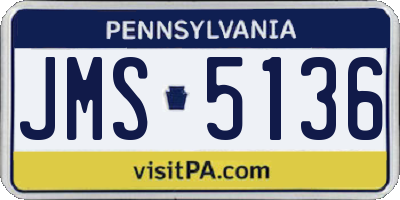 PA license plate JMS5136