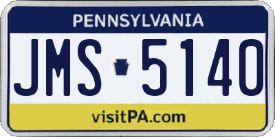 PA license plate JMS5140