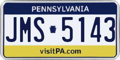 PA license plate JMS5143