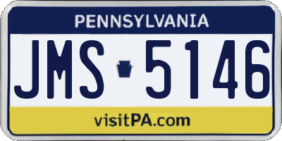 PA license plate JMS5146