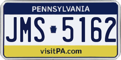 PA license plate JMS5162