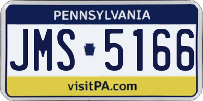 PA license plate JMS5166