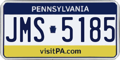 PA license plate JMS5185