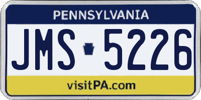 PA license plate JMS5226