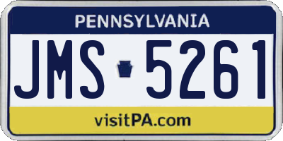 PA license plate JMS5261