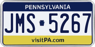 PA license plate JMS5267