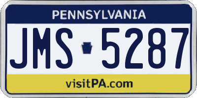 PA license plate JMS5287
