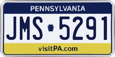 PA license plate JMS5291