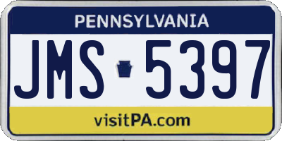 PA license plate JMS5397