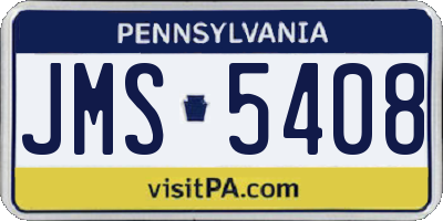 PA license plate JMS5408