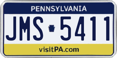 PA license plate JMS5411