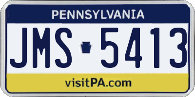 PA license plate JMS5413