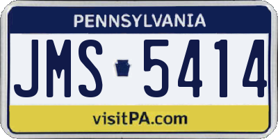 PA license plate JMS5414