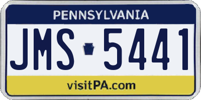 PA license plate JMS5441