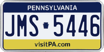 PA license plate JMS5446