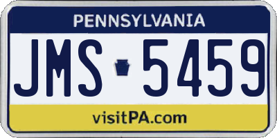 PA license plate JMS5459