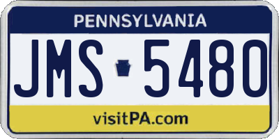 PA license plate JMS5480