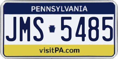 PA license plate JMS5485