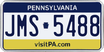 PA license plate JMS5488