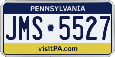 PA license plate JMS5527