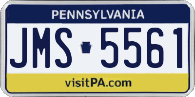PA license plate JMS5561