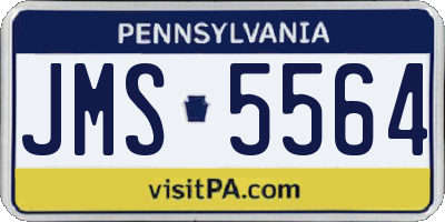 PA license plate JMS5564