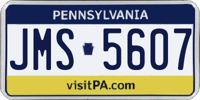 PA license plate JMS5607