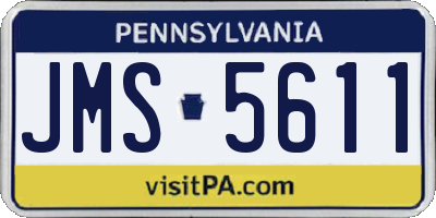 PA license plate JMS5611