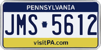 PA license plate JMS5612