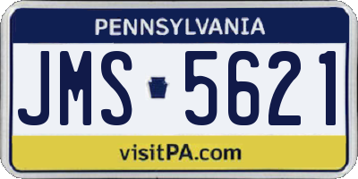 PA license plate JMS5621