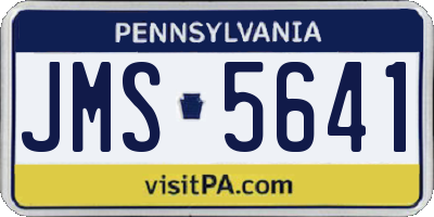 PA license plate JMS5641