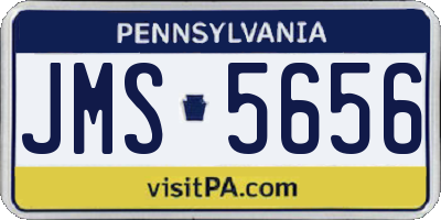 PA license plate JMS5656