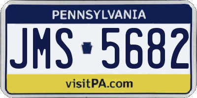 PA license plate JMS5682